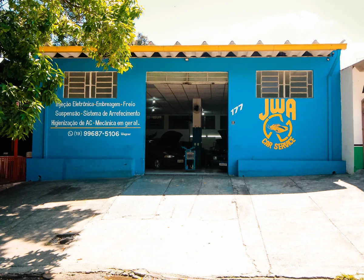 Fachada Oficial JWA Car Service - Oficina mecânica em Jaguariúna